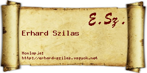 Erhard Szilas névjegykártya